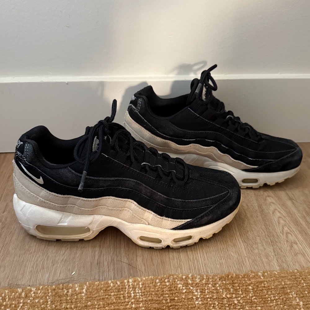 Nike Black and Beige Air Max Sneakers
